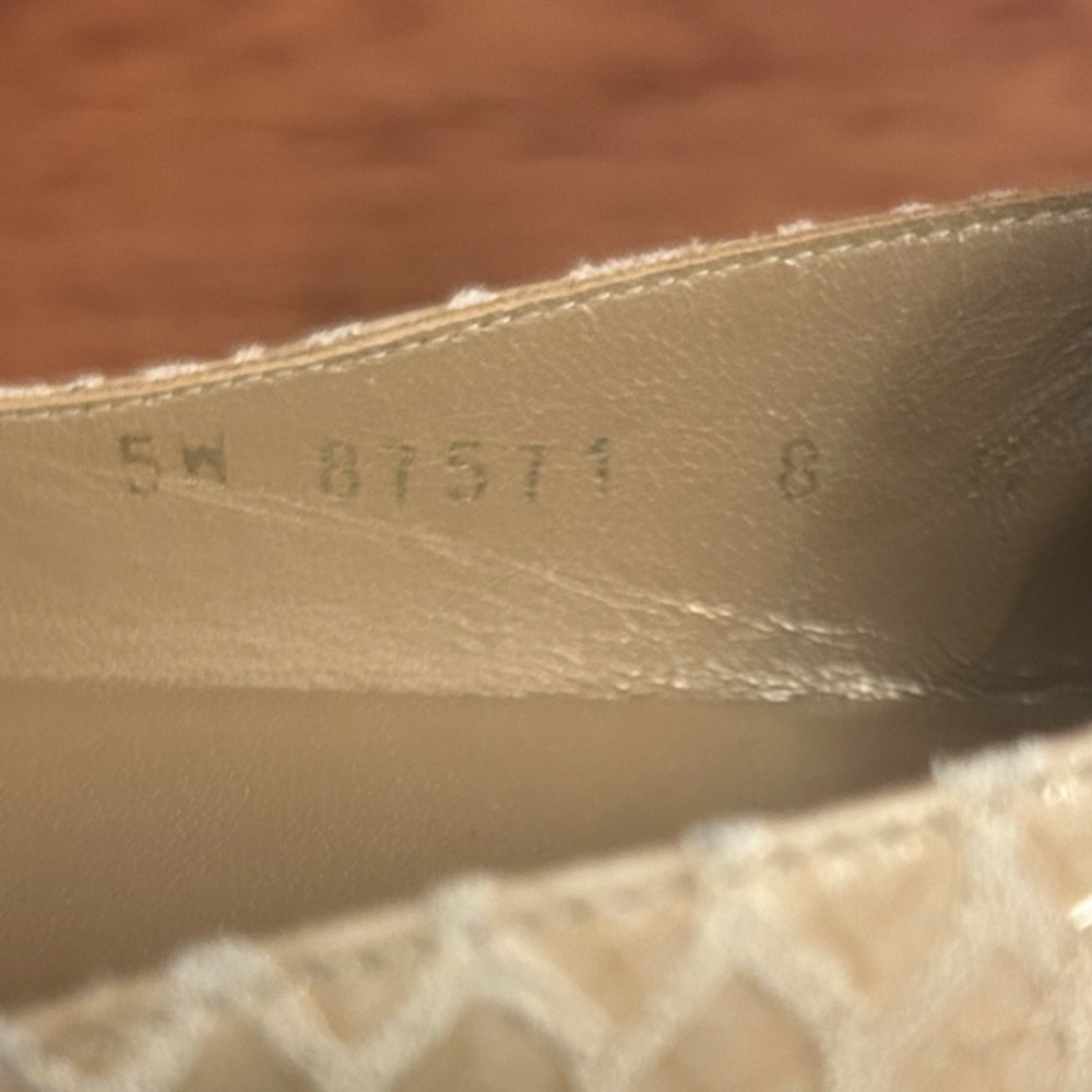 STUART WEITZMAN leather snakeskin ballet flats - Picture 5 of 5